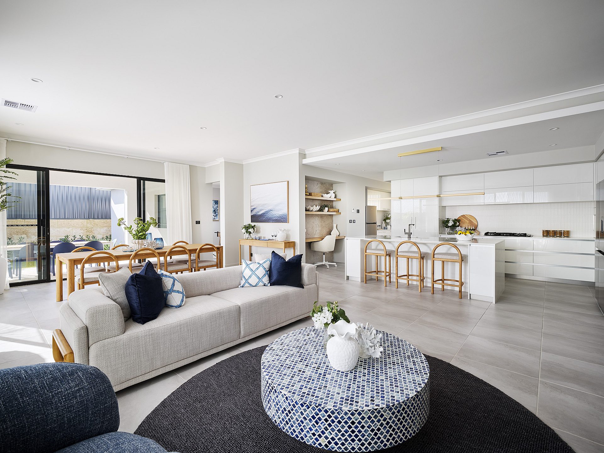 Rockport living and kitchen